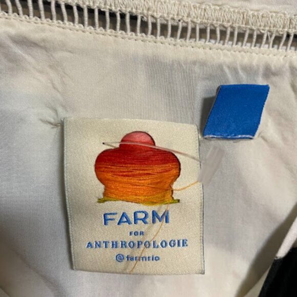 FARM Rio for Anthropologie Black Polka Dot Multi-Print Tiered Midi Dress Size M - Picture 6 of 9